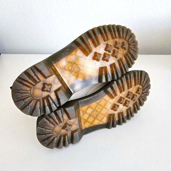 Dr. Martens | Luana Smooth Leather Lace Up Combat Boots White, Womens 8 - Picture 9 of 11